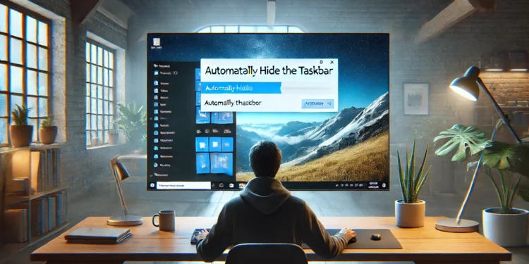 Cara Menyembunyikan Taskbar Windows 10