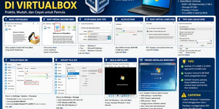Cara Instalasi Windows 7 Di Virtualbox
