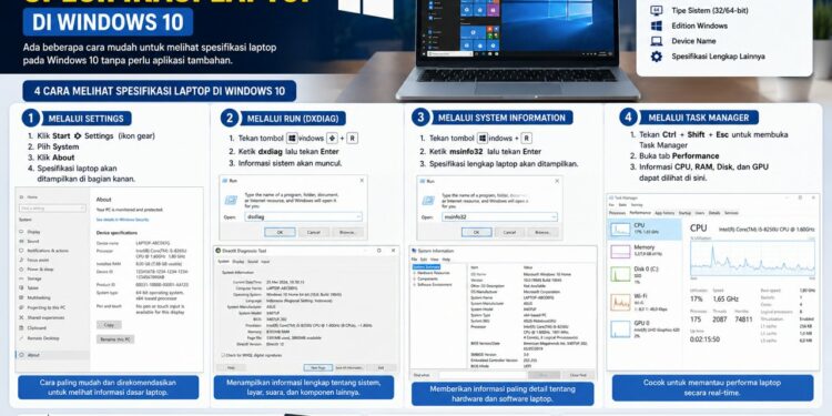 Cara Melihat Spesifikasi Laptop Windows 10