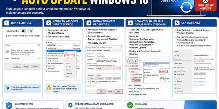 Cara Mematikan Auto Update Windows 10