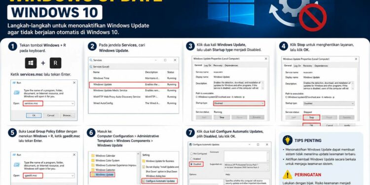 Cara Mematikan Windows Update Windows 10