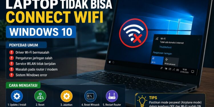 Laptop Tidak Bisa Connect Wifi Windows 10