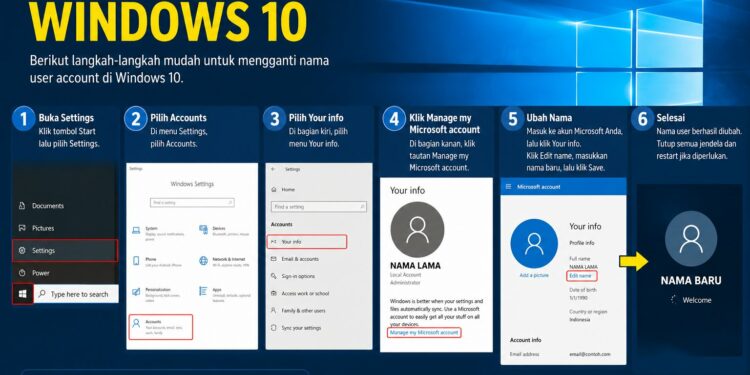 Cara Ganti Nama User
