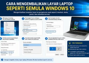 Cara Mengembalikan Layar Laptop
