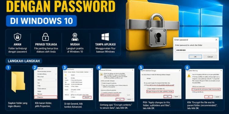 Cara Mengunci Folder Password