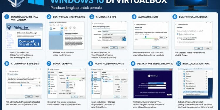 Cara Menginstall Windows 10 Di VirtualBox