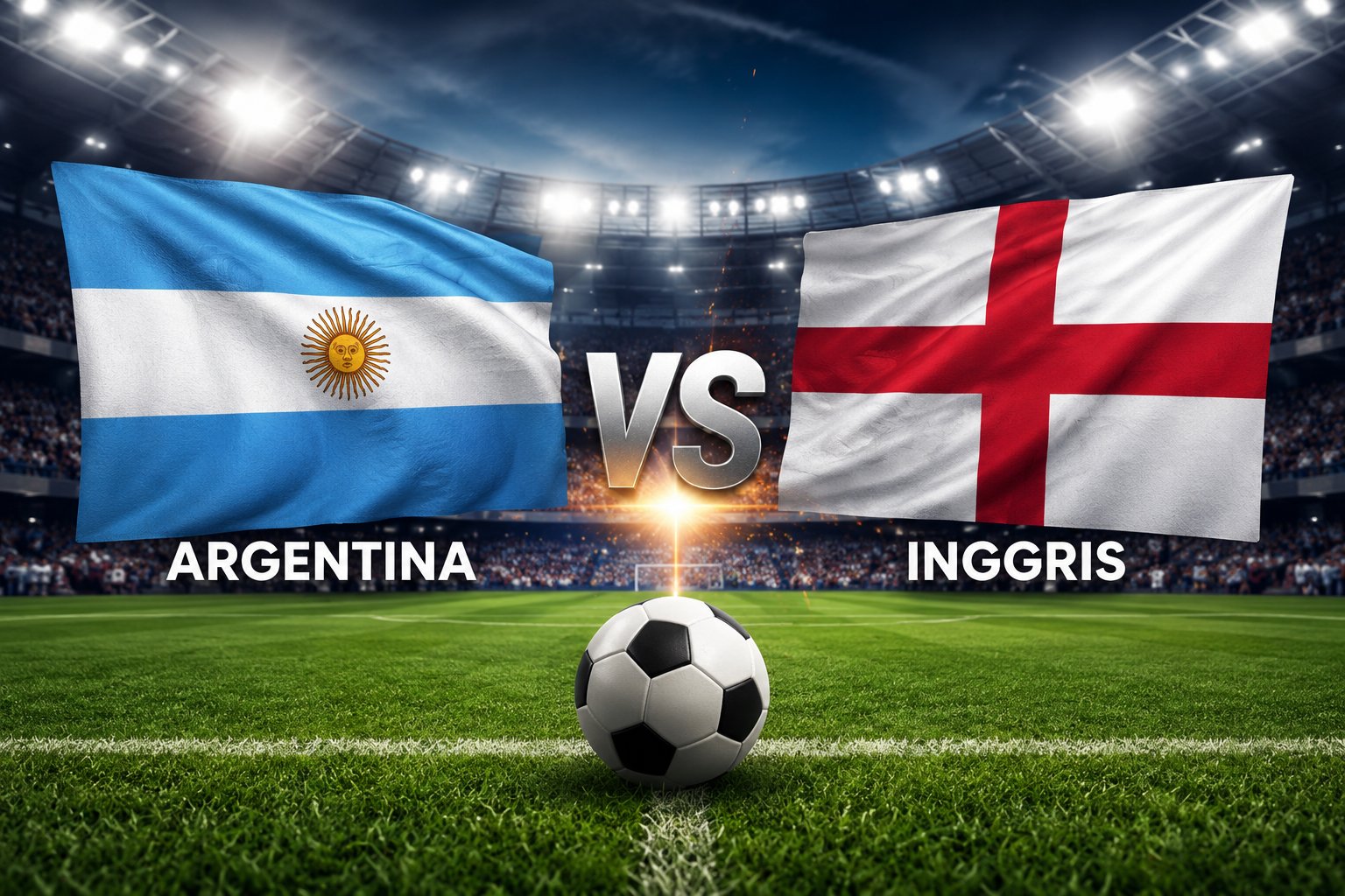 Jadwal Argentina vs Inggris