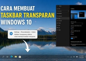 Cara Membuat Taskbar Transparan Windows