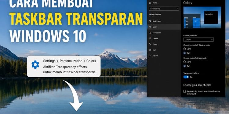 Cara Membuat Taskbar Transparan Windows