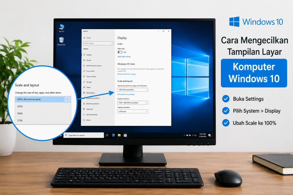 Cara Mengecilkan Tampilan Layar