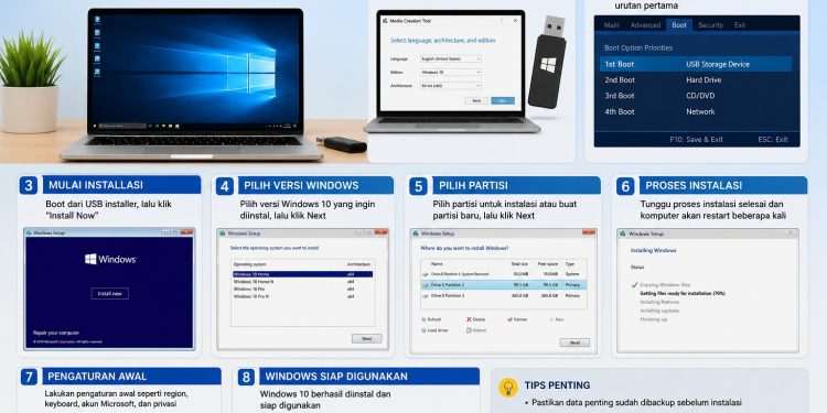 Langkah Langkah Instal Windows
