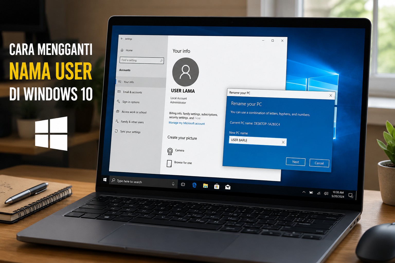Mengganti Nama User Windows