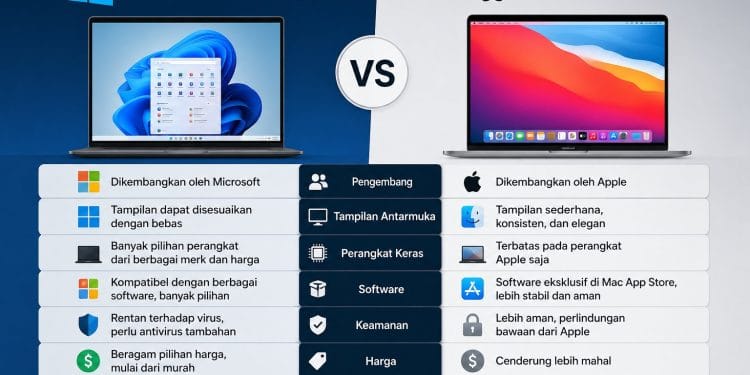 Perbedaan Windows Dan Mac