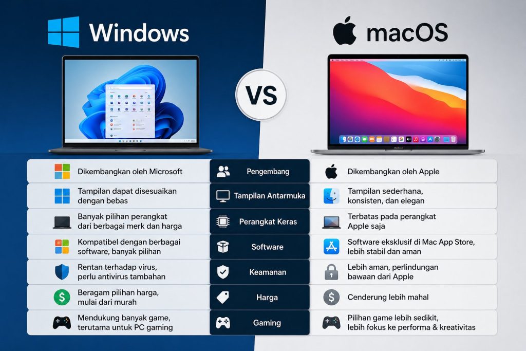 Perbedaan Windows Dan Mac