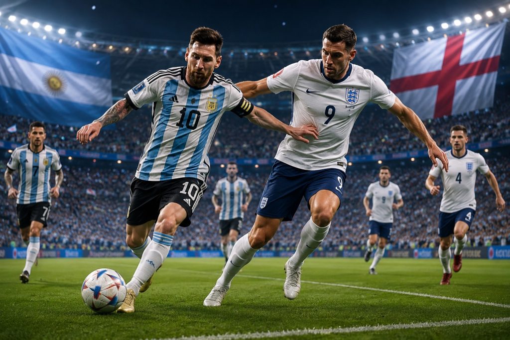 Hasil Argentina vs Inggris