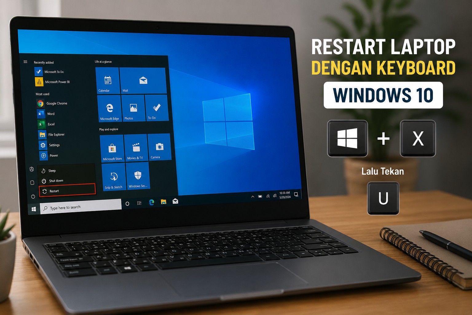 Restart Laptop Dengan Keyboard