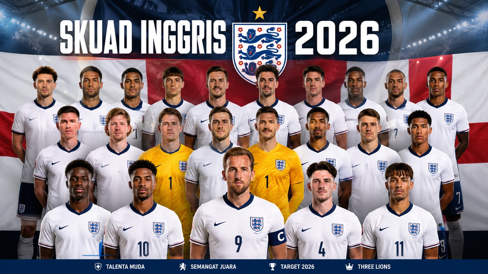 Skuad Timnas Inggris 2026