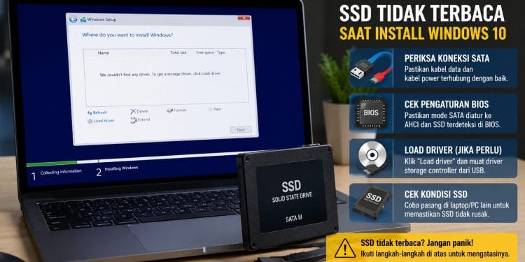 SSD Tidak Terbaca Saat Install