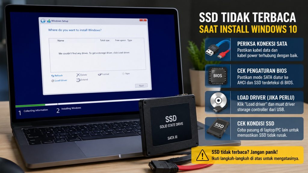 SSD Tidak Terbaca Saat Install