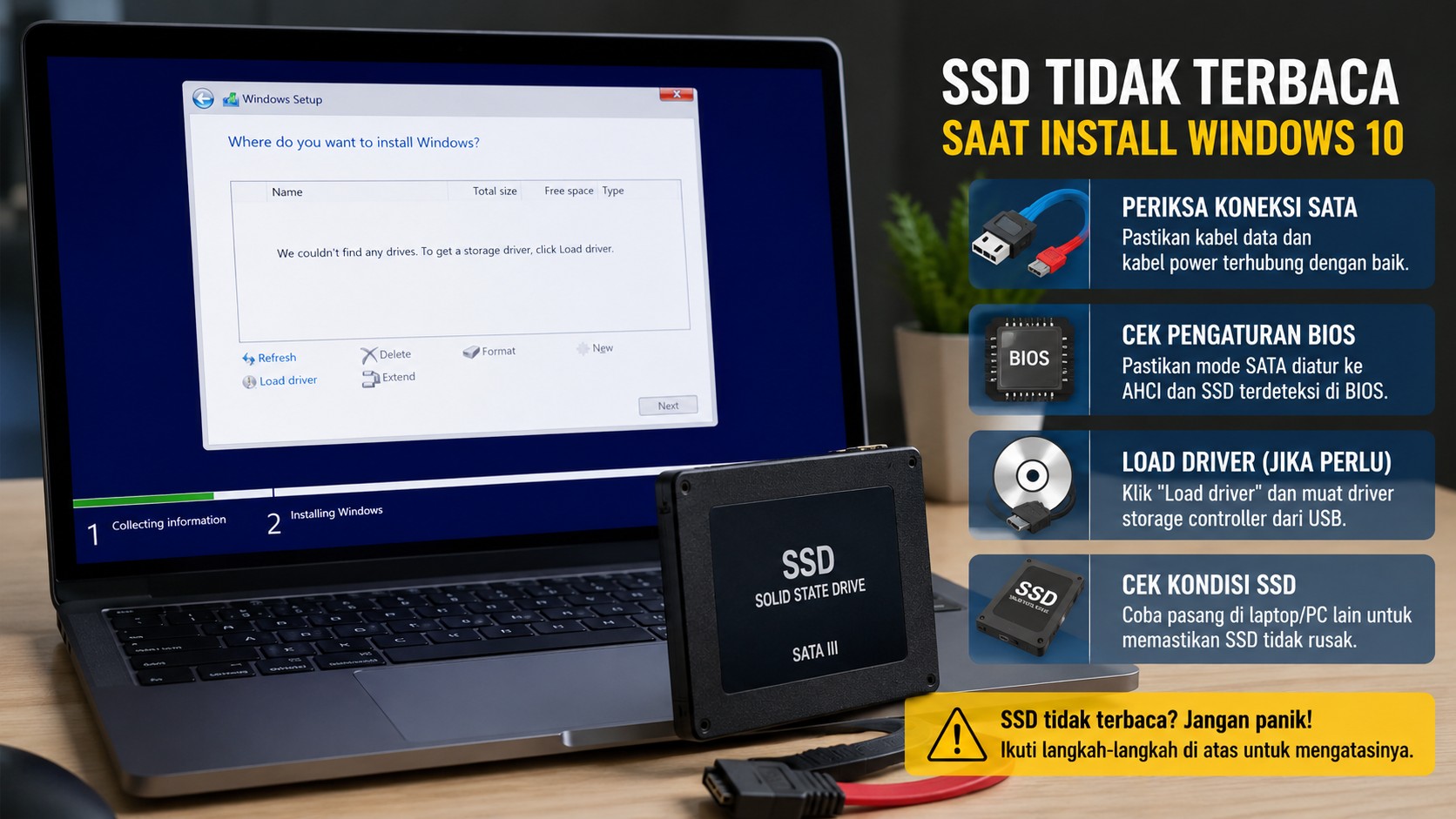 SSD Tidak Terbaca Saat Install
