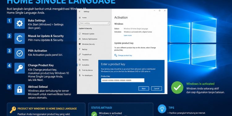 Aktivasi Windows 10 Home