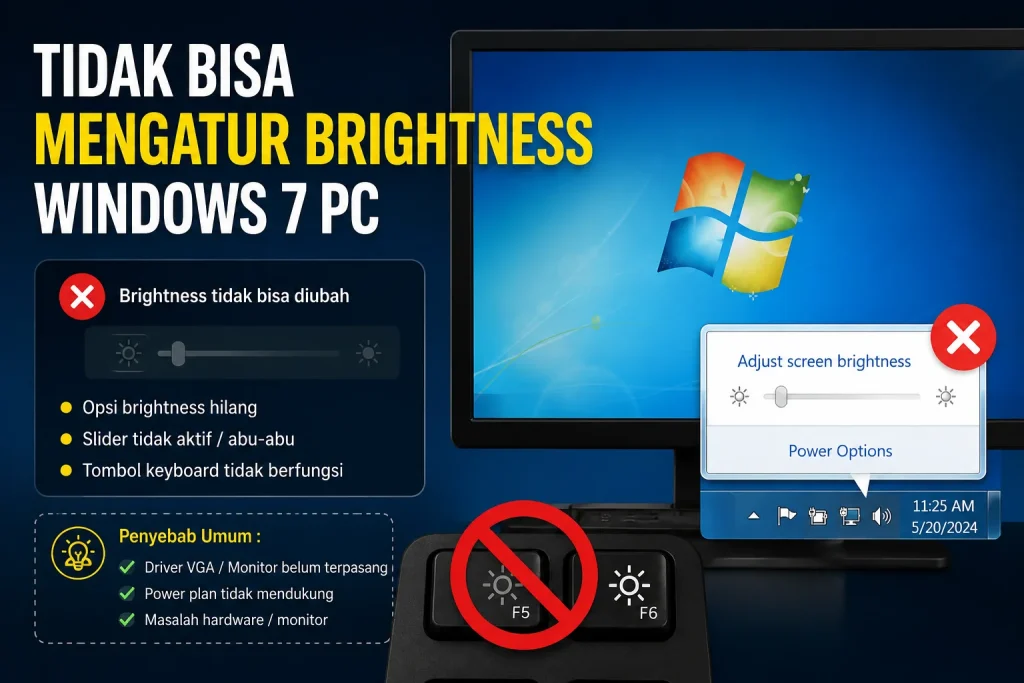 Tidak Bisa Mengatur Brightness