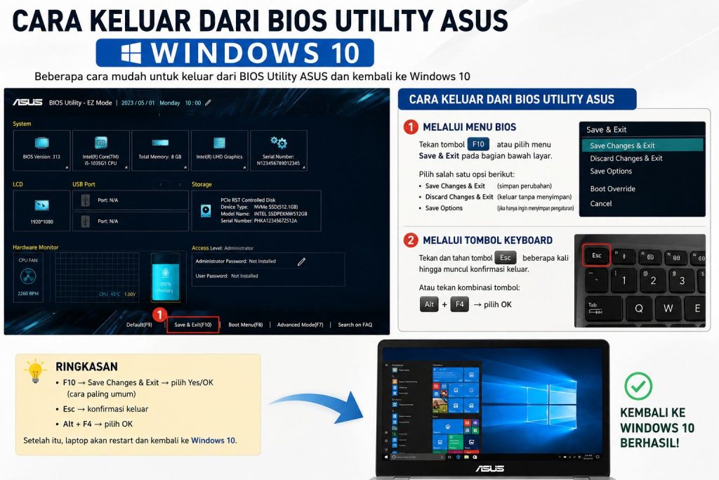 Cara Keluar Dari BIOS