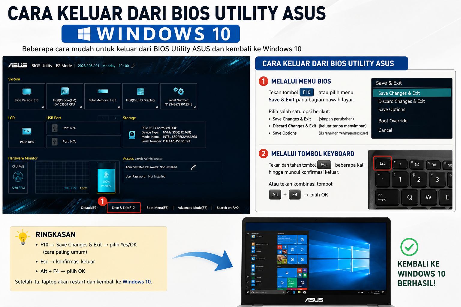 Cara Keluar Dari BIOS