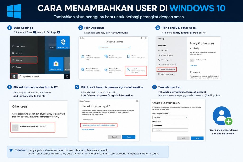 Cara Menambahkan User Di Windows