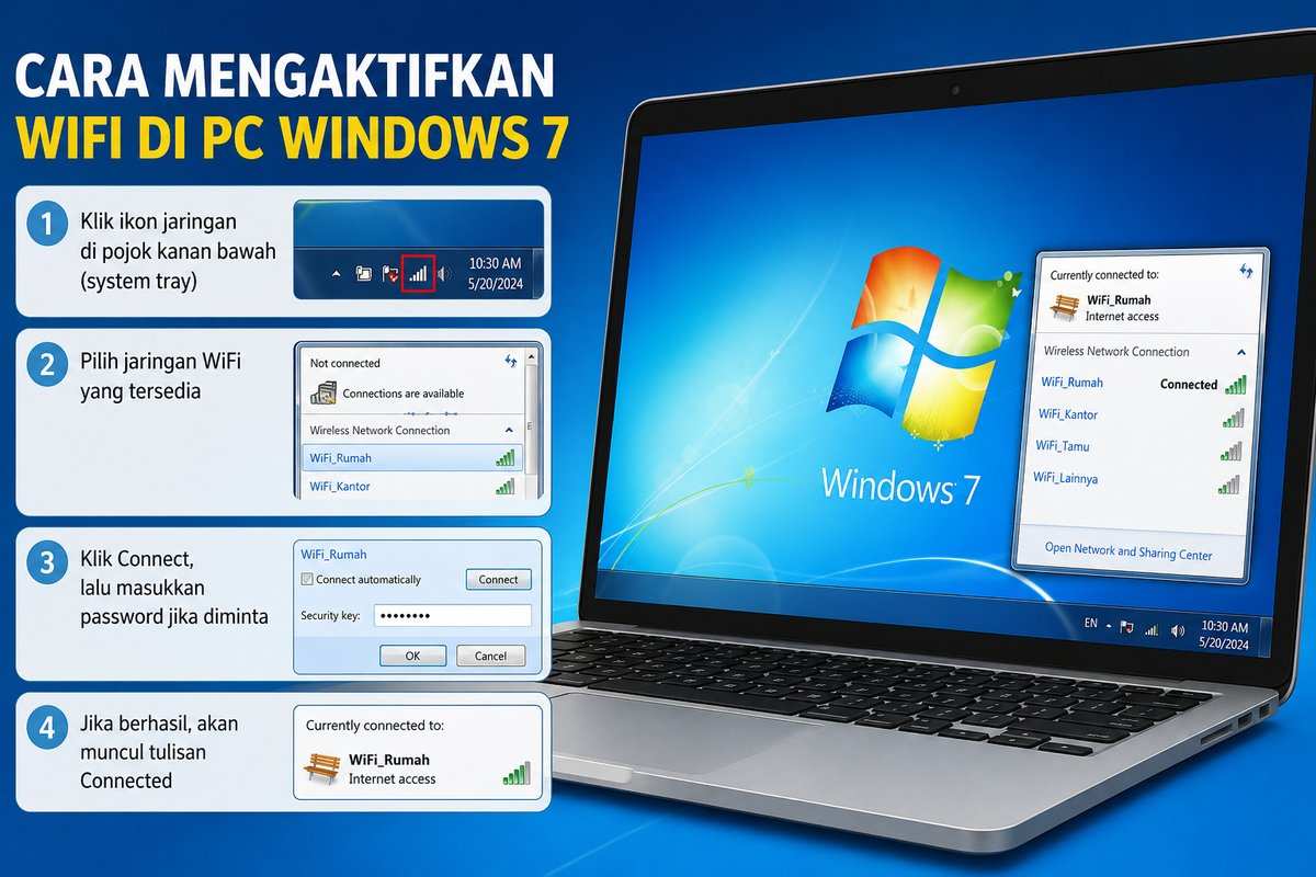 Cara Mengaktifkan Wifi Di PC