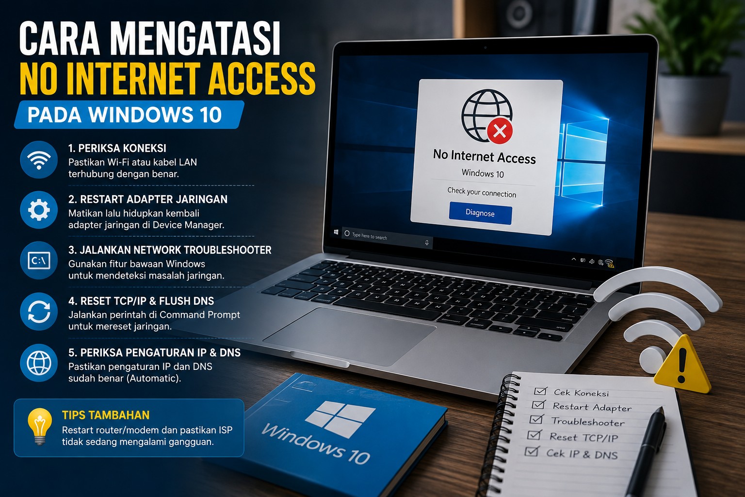 Cara Mengatasi No Internet
