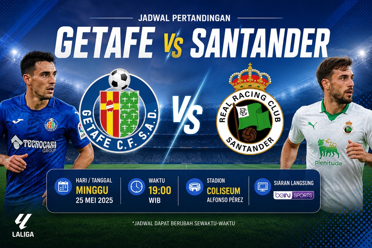 Jadwal Getafe vs Santander