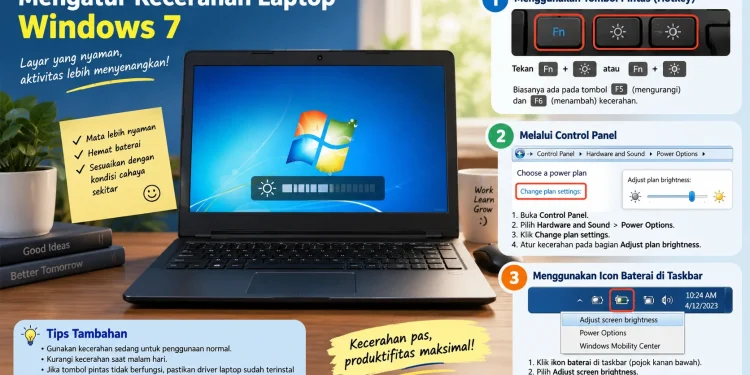 Mengatur Kecerahan Laptop