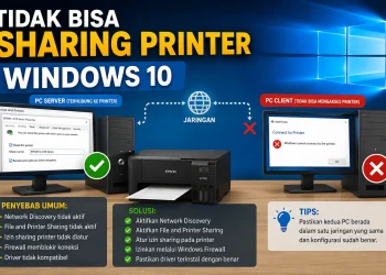 Tidak Bisa Sharing Printer