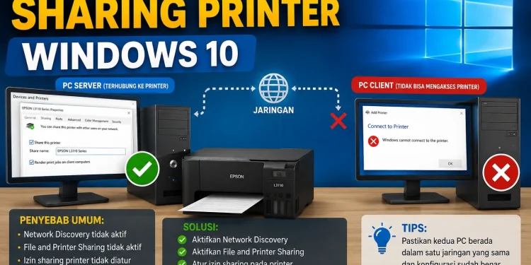 Tidak Bisa Sharing Printer
