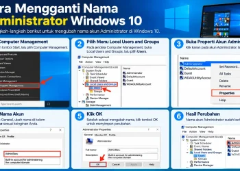 Cara Mengganti Nama Administrator